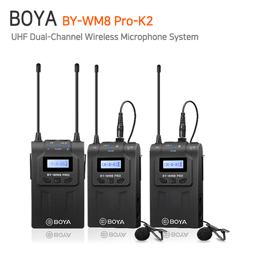 BOYA BY-WM8 Pro-K2 UHF Dual-Channel 무선마이크