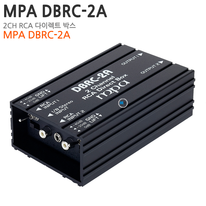 MPA DBRC-2A[2ch RCA &amp; 1/8&quot; STEREO PASSIVE DIRECT BOX]